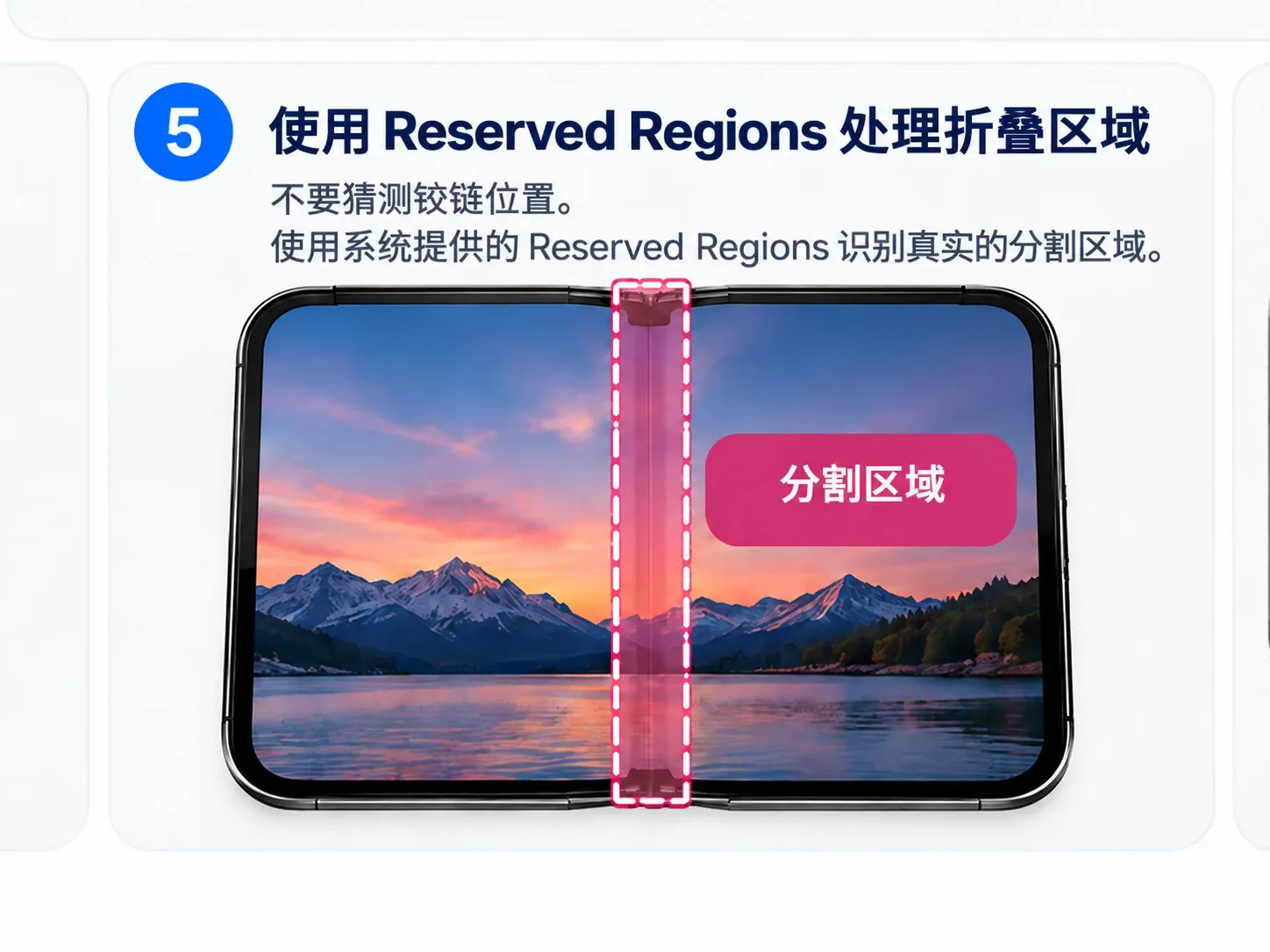 Reserved Regions 用系统提供的 division region 标识真实折叠分割区域