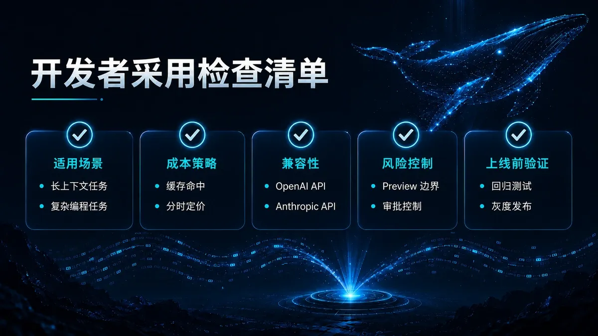 开发者评估 DeepSeek V4-Pro-0813 与 Harness 时应检查模型回归、价格、权限、工具、验证和可观测性