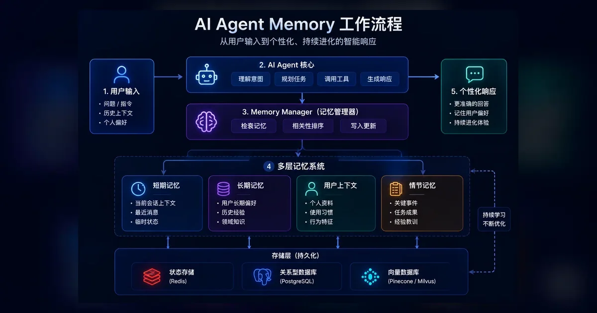 AI Agent 记忆召回架构：结构化查询、向量召回、重排与 Prompt 组装