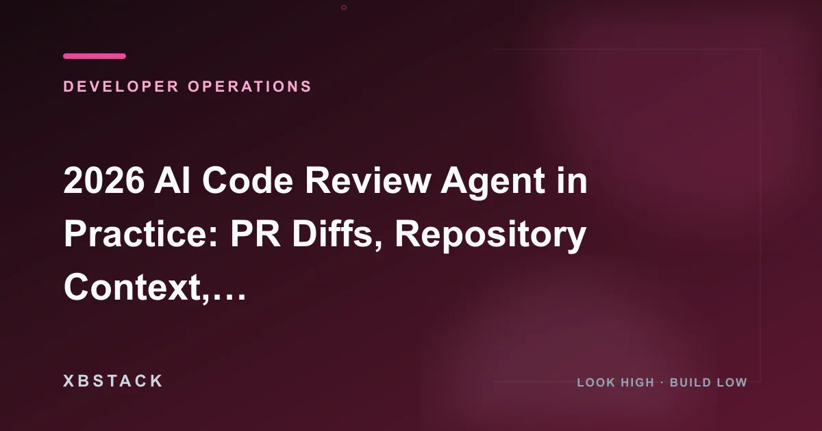 2026 AI Code Review Agent in Practice: PR Diffs, Repository Context, Security Scanning, and Human Review Loops: DEVELOPER OPERATIONS article cover