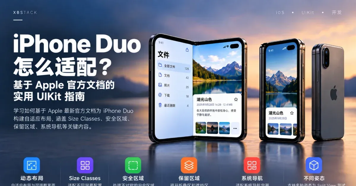 iPhone Duo UIKit 适配指南:动态布局、Size Classes、Safe Area、Reserved Regions 与系统导航