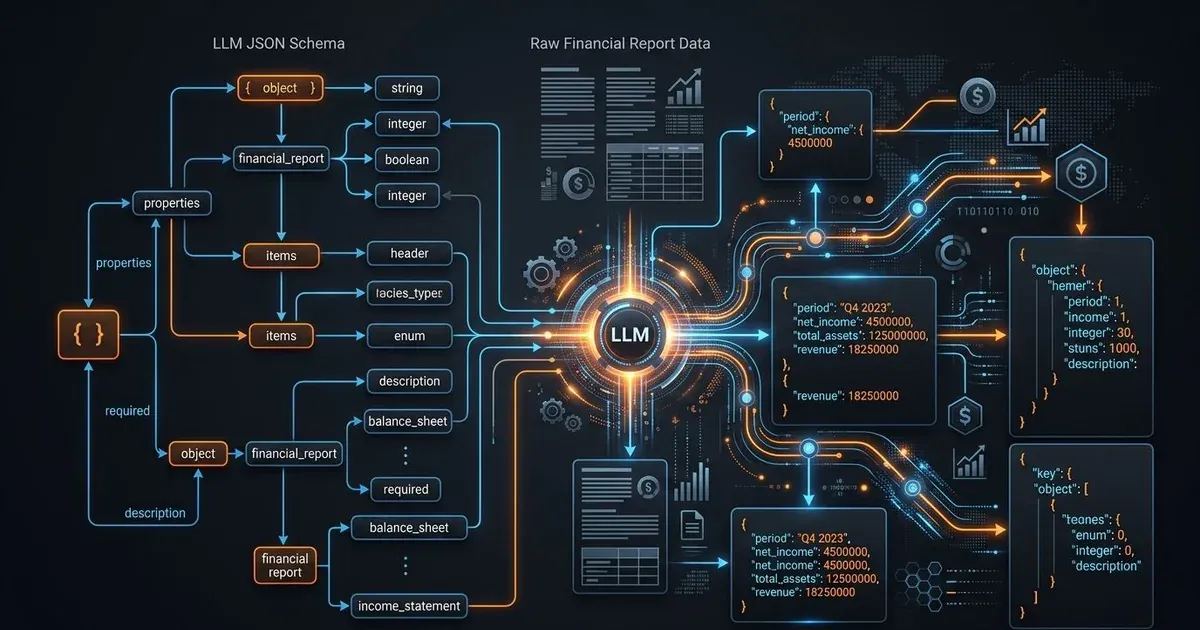 LLM JSON Schema 实战：如何让 AI 稳定输出财报收入、现金流和风险因素？ - XBSTACK