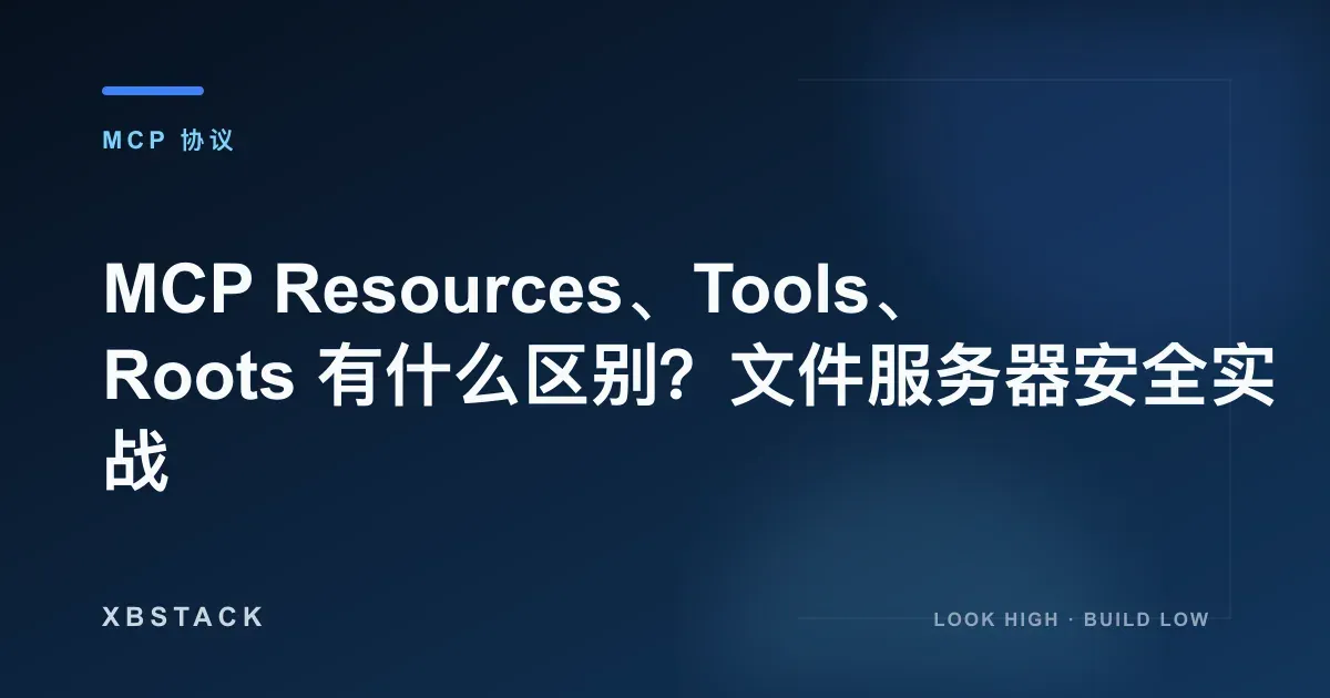 MCP Resources、Tools、Prompts、Roots 有什么区别?文件安全实战:MCP 协议文章封面