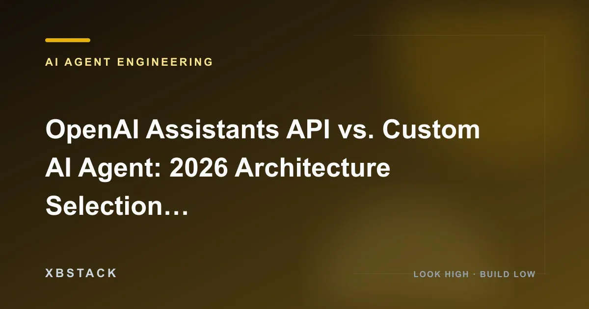 OpenAI Assistants API migration to Responses API and custom orchestration architecture