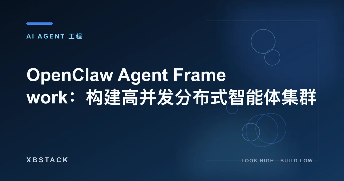 OpenClaw Agent Framework：构建高并发分布式智能体集群：AI AGENT 工程文章封面