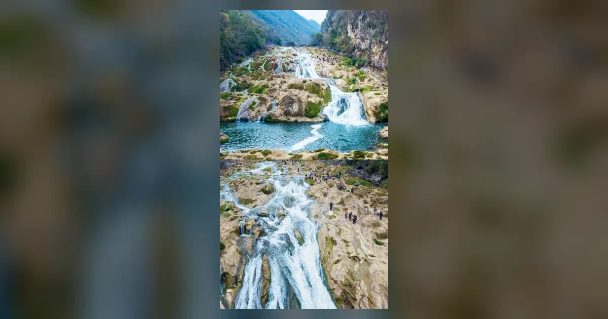 Outdoor cover image of Guanling Glacial Potholes canyon, rock potholes, and creek